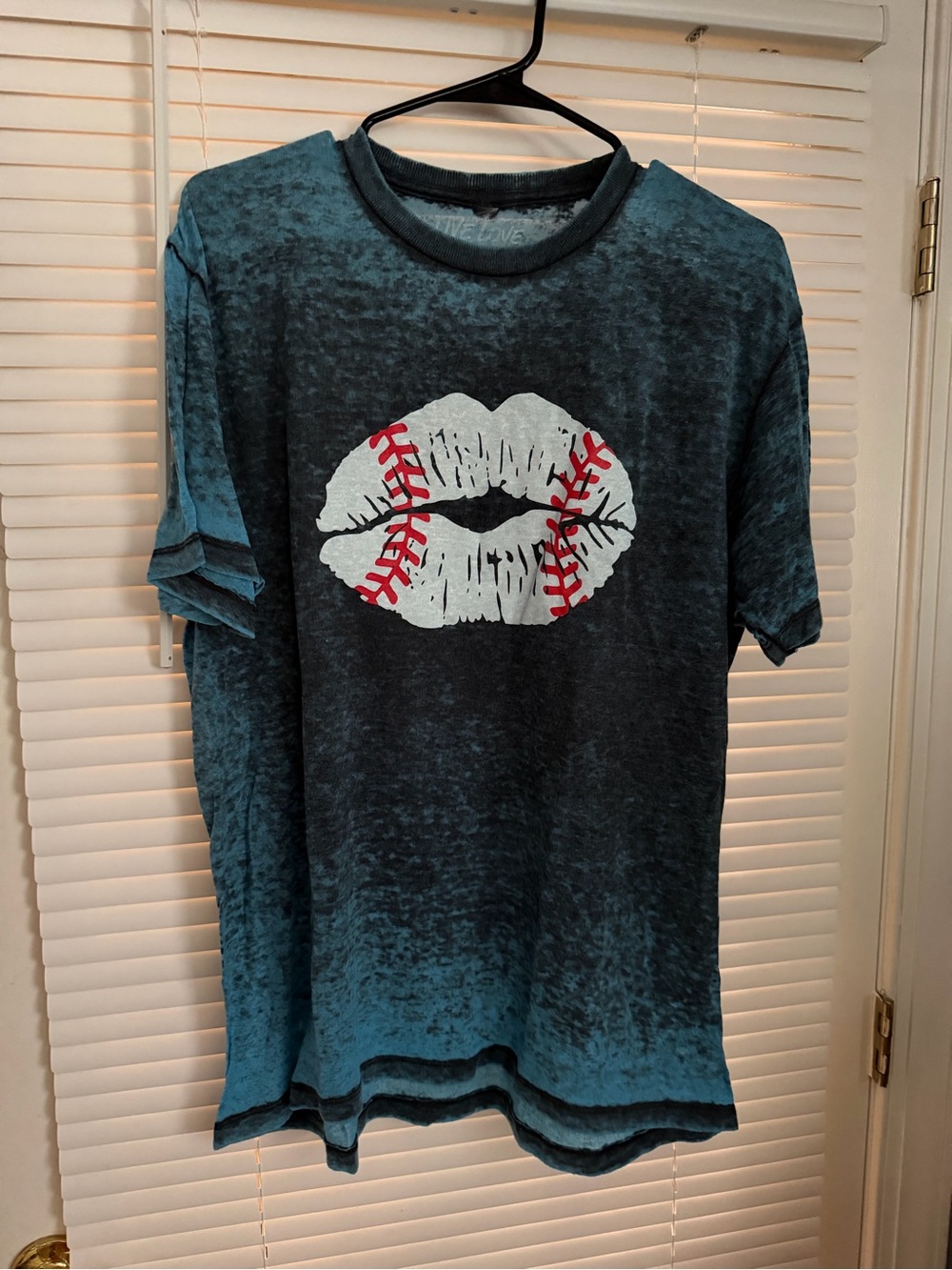 Kiss Baseball Graphic Short Sleeve Tee - Teal